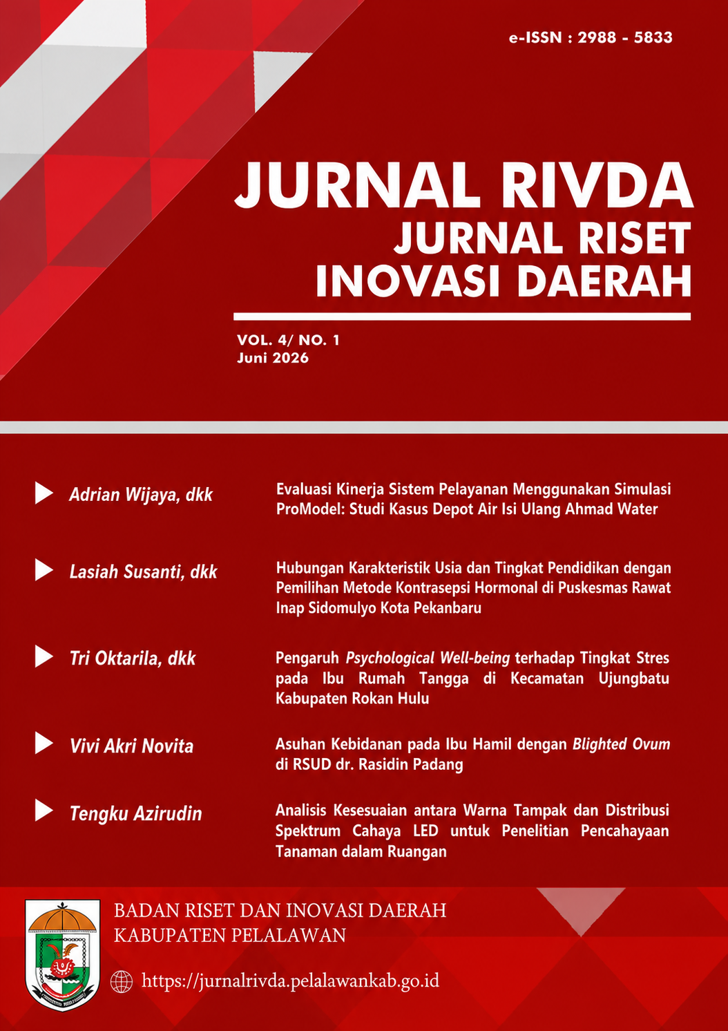 					View Vol. 4 No. 1 (2026): Jurnal Riset dan Inovasi Daerah (Jurnal Rivda) Kabupaten Pelalawan
				